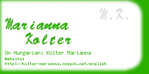 marianna kolter business card